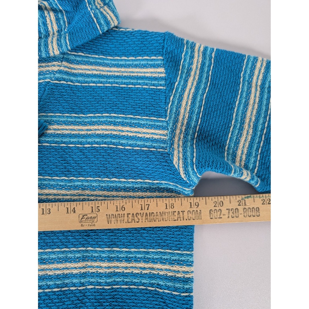 Dixxon Flannel Co. Baja Hoodie Pullover Women Small Striped Knit Kangaroo Pocket - Picture 8 of 11